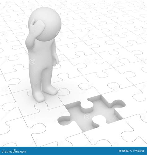 Missing Puzzle Piece, Success, Green Royalty-Free Stock Image