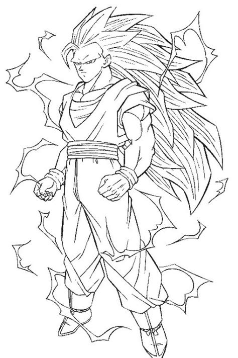 Contorna son goku di dragon ball z, cercando di variare spessore e intensità della linea. Goku Super Saiyan Drawing at GetDrawings | Free download