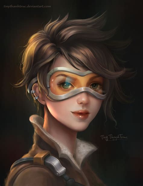 Tinythanhtruc Tracer Overwatch Portrait Fanart ——— My Page