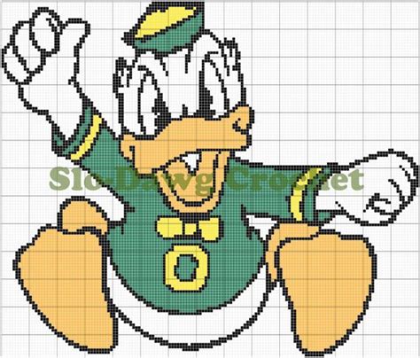 Oregon Ducks Crochet Graph Pattern By Slodawgcrochet On