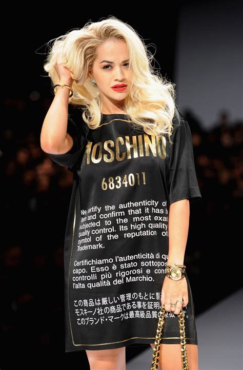 Rita Ora Moschino Show Milan Fashion Week February 2014 • Celebmafia