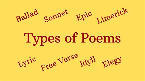 10 Different Types Of Poems