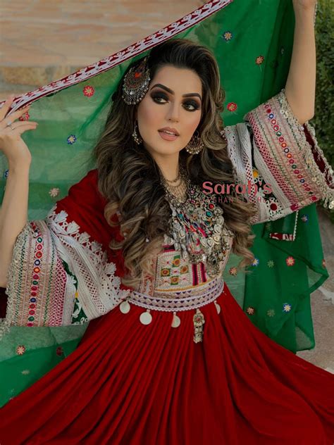 Afghan Velvet Kuchi Dress With Charma Dozi Afghan Dresses Afghan