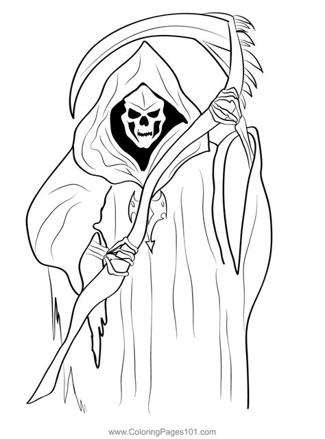 Grim Reaper Coloring Pages For Kids