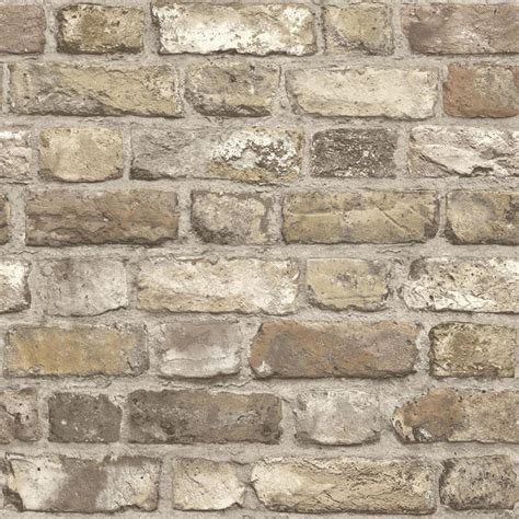 Vintage House Brick Wallpaper By Grandeco Natural A28904