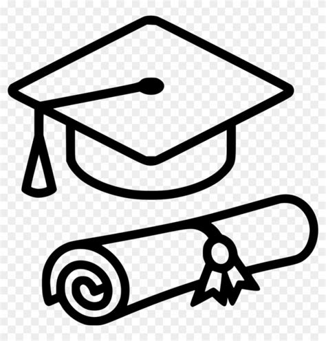 Free Graduation Cap Diploma Comments Graduation Hat Line Drawing
