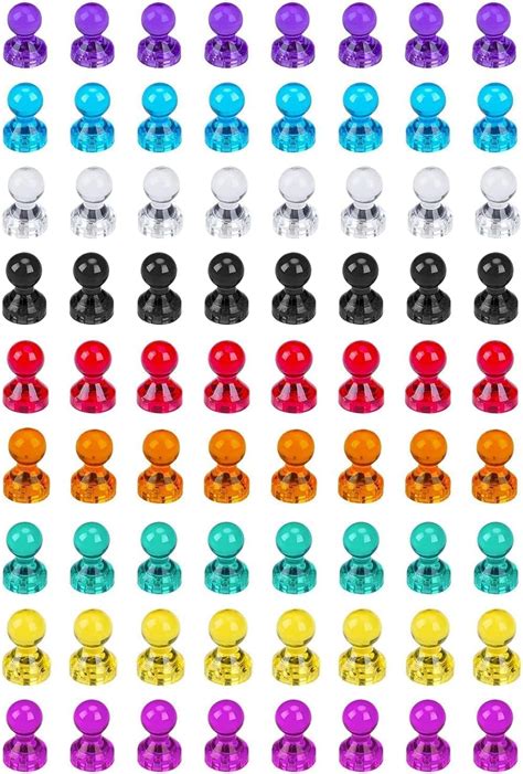 Amazon Com Pcs Colorful Push Pin Magnets Push Pin Magnets Refrigerator Magnets Office