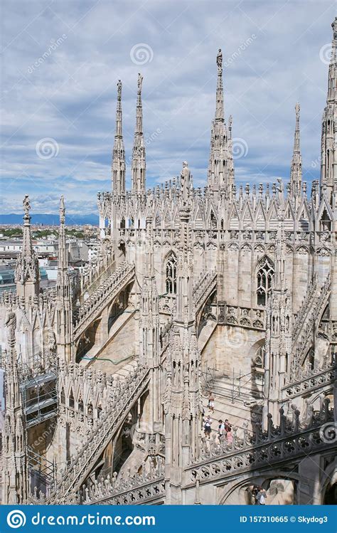View Of Amazing Gothic Cathedral Duomo Di Milano Editorial Image