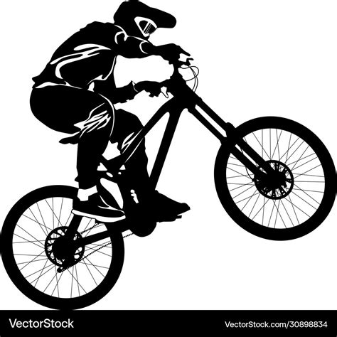 Mountain Bike Black Silhouette Graphic By Berridesign · Creative