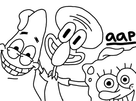 Spongebob And Patrick Drawing Photo Drawing Skill