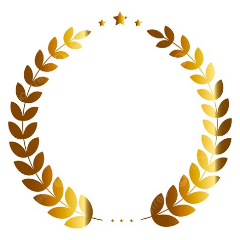 Golden Laurel Wreath With Gold Leaf For The Winner And Champion Laurel