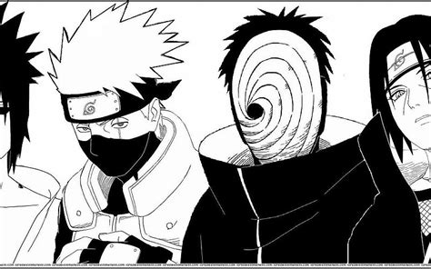 Naruto Shippuden Black And White Anime Cornersz