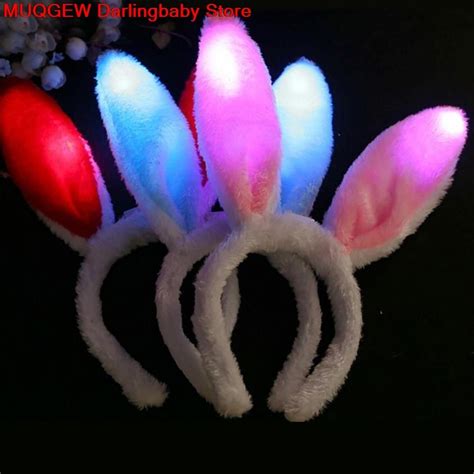 Fashion Beauty Toy Led Rabbit Ear Hair Band Makeup Concert Party