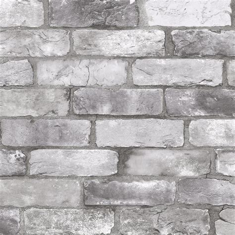 2922 25386 Rustin Grey Reclaimed Bricks Wallpaper By A Street Prints
