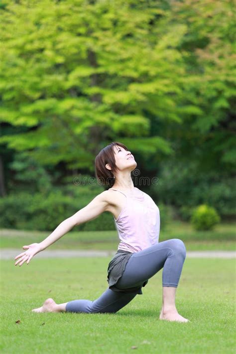 Japanese Woman Doing Yoga Stock Image Image Of Healthy 62428961