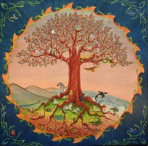 This Painting Depicts The Concept Of The Tree Of Life As Being The