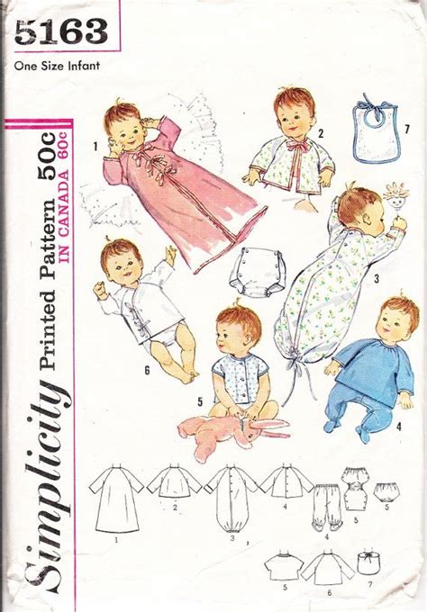 Vintage Sewing Pattern For Sewing Complete Baby Layette Set Etsy