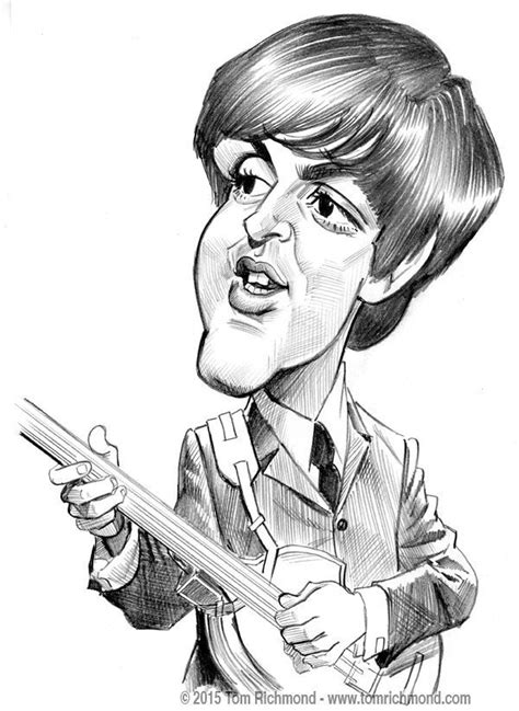 Paul Mccartney Bytom Richmond Caricature Sketch Caricature Artist