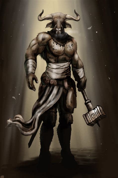 Minotaur Warrior By Bradlyvancamp On Deviantart