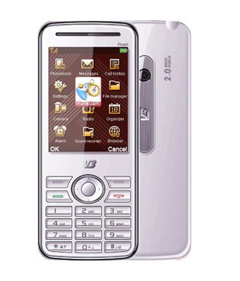 V3 3g Cdma Mobile Phone Pearl White Price In India Buy V3 3g Cdma