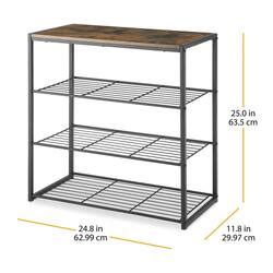 24, white, metal shoe rack. Whitmor® 9-Pair Modern Industrial Shoe Rack at Menards®