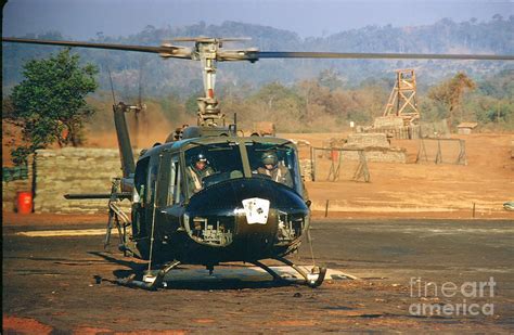 Uh 1 Huey Iroquois Helicopter Lz Oasis Vietnam 1968 Photograph By California Views Mr Pat