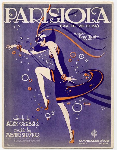 Vintage Art Deco Sheet Music With Illustrated Cover Art Parisiola Sheet Music Covers
