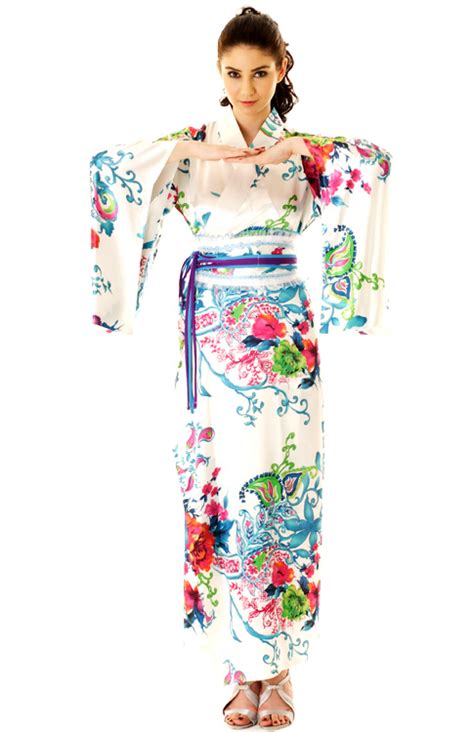 Vibrant Kimono Long Yukata And Kimono Neve Bianca