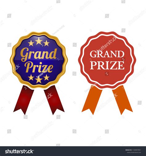 Grand Prize Medal On White Background Stock Vector Royalty Free
