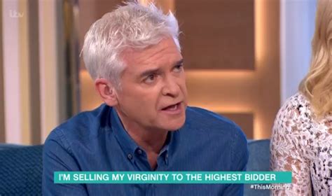 phillip schofield stunned by teen selling virginity to highest bidder tv and radio showbiz