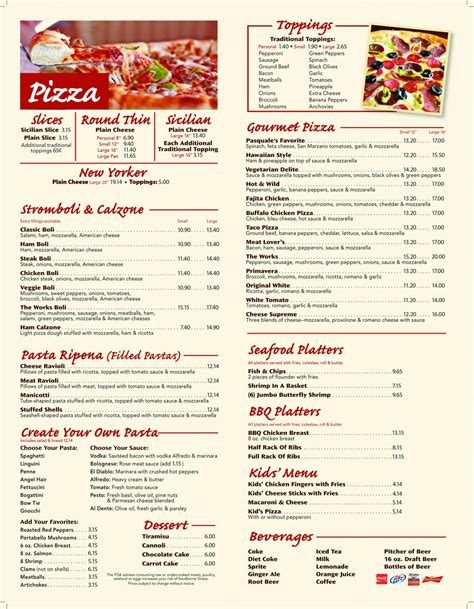 our menu midtown pizza