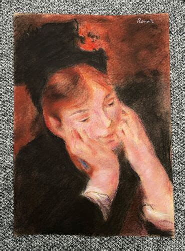Pierre Auguste Renoir Drawing On Paper Handmade Signed And Stamped
