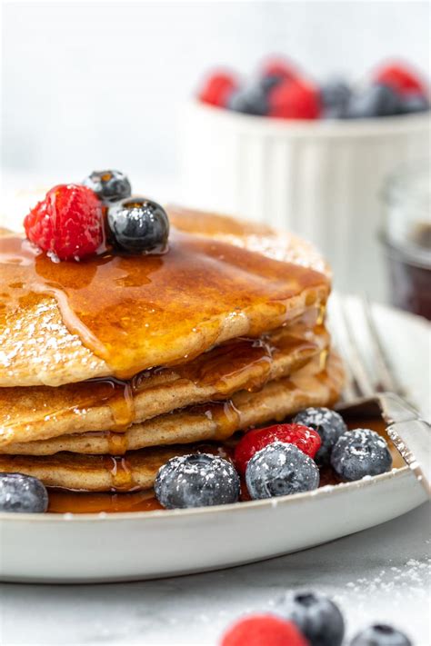 Whole Wheat Pancakes (Dairy Free) - Simply Whisked