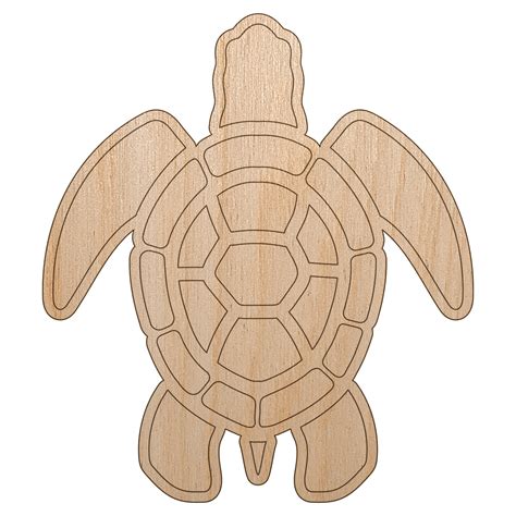 Sea Turtle Tribal Wood Shape Unfinished Piece Cutout Craft Diy Projects