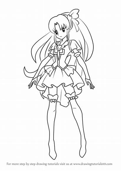 Cure Pretty Fortune Draw Drawing Step Anime