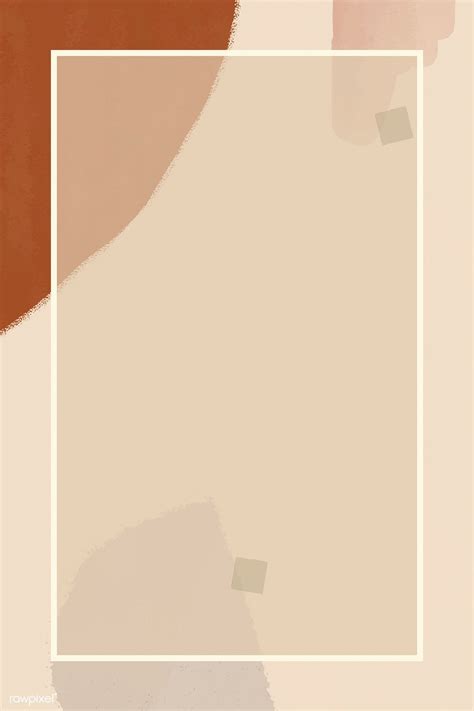 Rectangle Frame On Brown And Cream Watercolor Background Vector
