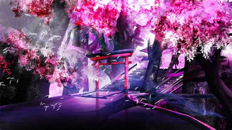 Purple Anime Scenery Wallpapers Top Free Purple Anime Scenery