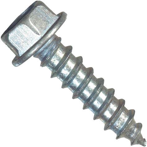 Hillman 7 X 12 In Slotted Hex Washer Head Zinc Sheet Metal Screw