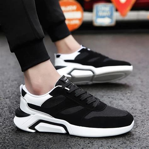 Spring Autumn Men Vulcanize Shoes Breathable Mesh Sneakers Male