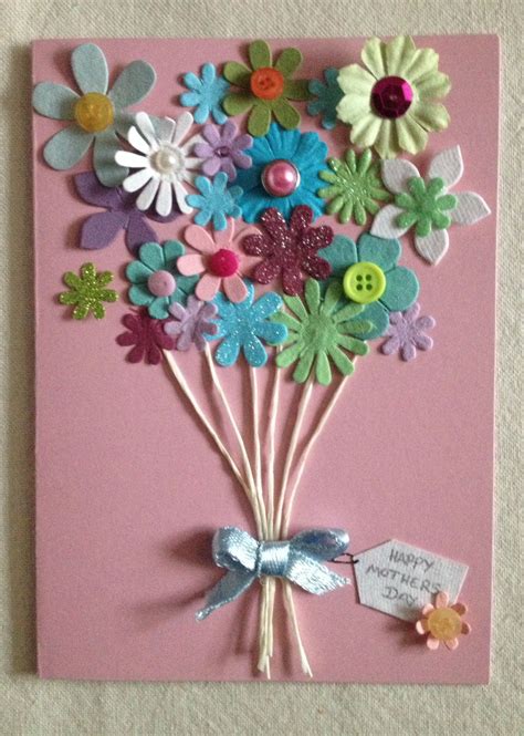 Beautiful handmade birthday day card idea. Amy (38) and Korie (28) had a contest to see who could make the best Mothers Day card for me ...