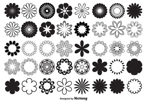 Vector Flower Shapes Download Free Vector Art Stock Graphics And Images