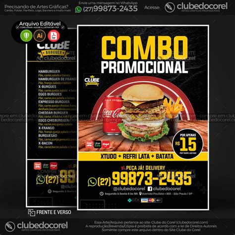 Panfleto Flyer Lanchonete Cdr Ai Pdf Clube Do Corel