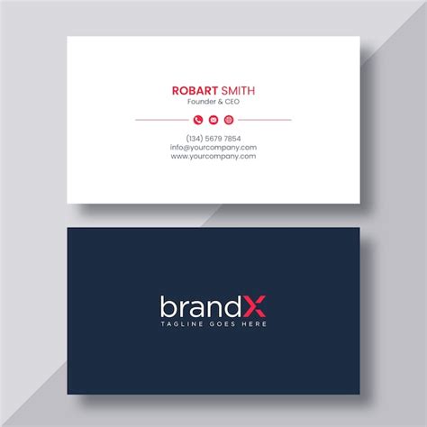 Premium Vector Sleek Clean And Simple Business Card Template