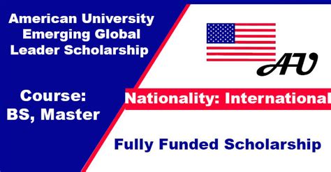 American University Emerging Global Leader Scholarship 2023 In Usa