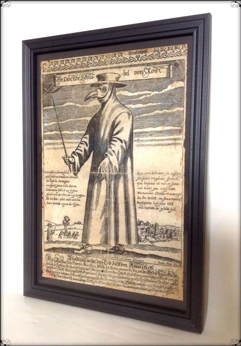 Plague Doctor 1 Aged Reproduction Print A4 Size Etsy Plague Doctor