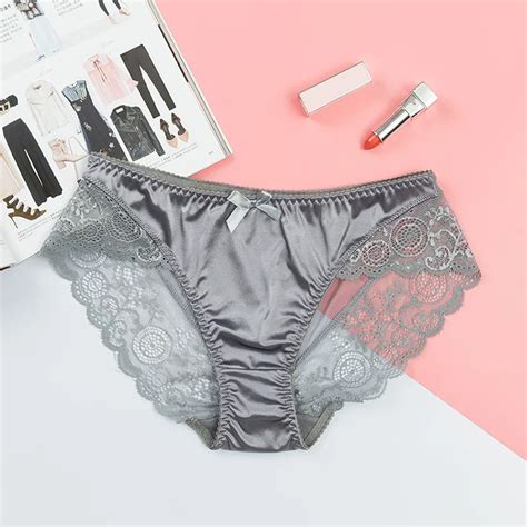 Buy Women Lace Sexy Panties Satin Luxury Seamless