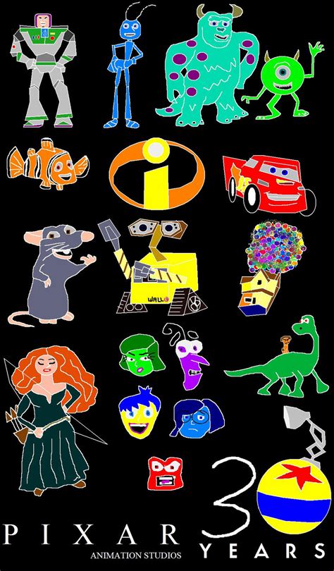 List of disney animated movies facts for kids. Pixar 30 Years Of Animated Movie by ESPIOARTWORK-102 on ...