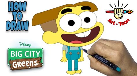 How To Draw Cricket From Big City Greens Step By Step Easy Youtube