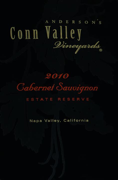 2010 Andersons Conn Valley Reserve Cabernet Sauvignon Wine Library