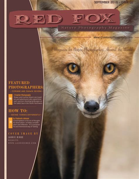 Red Fox Nature Photography Magazine Issue 02 Fall 2018 By Szeredy